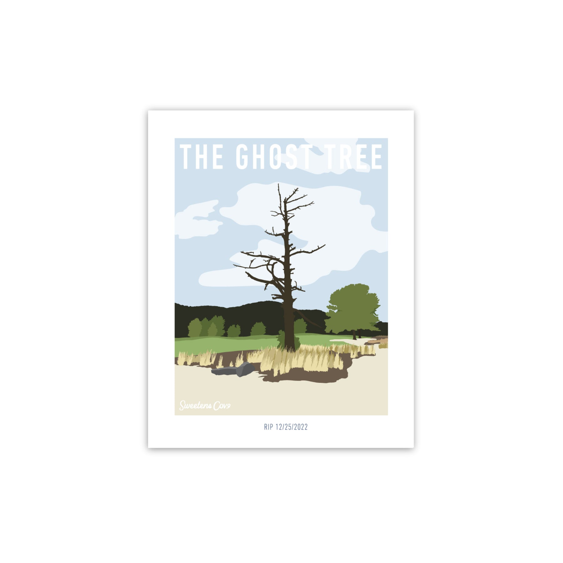 Artwork Lie + Loft 'Ghost Tree' 11x14 Print Sweetens Cove Golf Club